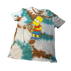 The Simpsons Tie Dye Squishes Sugar Rush Bart Retro Vintage T-Shirt Men's M